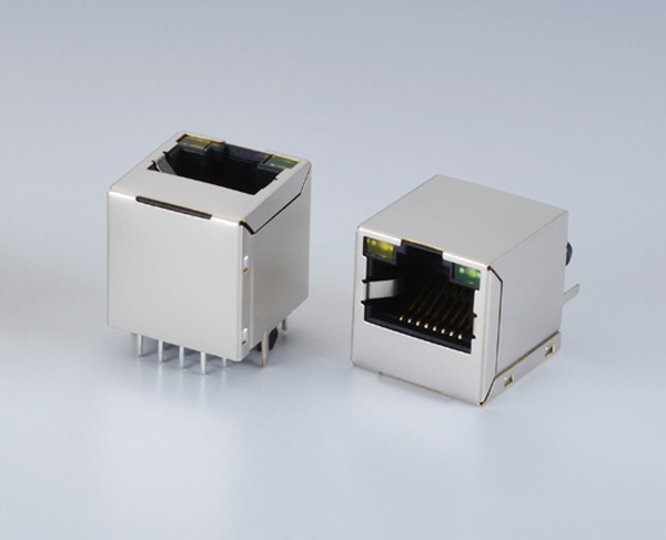 RJ45连接器-Jack 8P8C 180° 带灯 